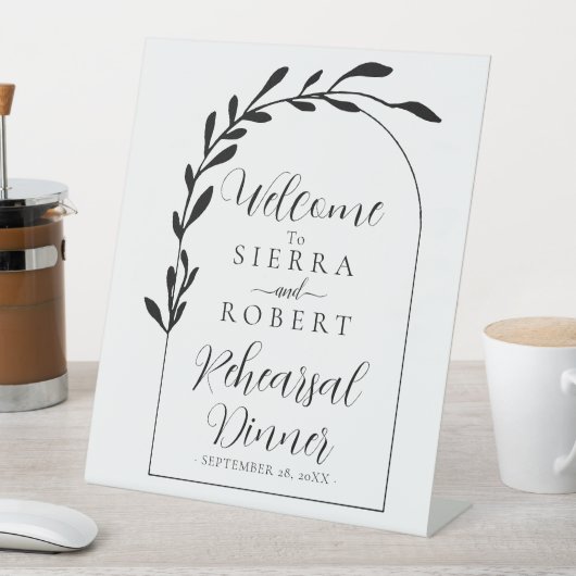 Signe De Table Script botanique Dîner de répétition minimal (In SItu)