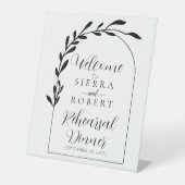 Signe De Table Script botanique Dîner de répétition minimal (Recto)