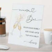 Signe De Table Script Coeur & Fête des mariées Champagne Bar Mimo (In SItu)
