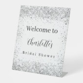 Signe De Table Script de bienvenue pour Baby Shower avec confetti (Recto)
