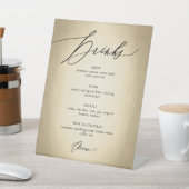 Signe De Table Script de calligraphie Boissons et encouragements (In SItu)