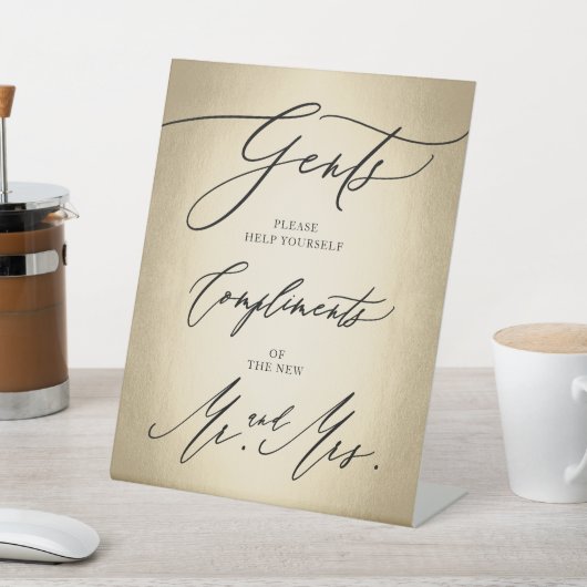 Signe De Table Script de calligraphie élégant Gents Cigar Bar Mar (In SItu)