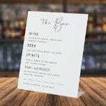 Signe De Table Script de calligraphie moderne Bar Mariage Menu bo<br><div class="desc">Cet élégant panneau de boisson ferait un grand ajout à vos fournitures de mariage! Modifiez facilement le texte en cliquant sur l'option "personnaliser".</div>