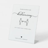 Signe De Table Script de calligraphie moderne Mariage de distance (Recto)