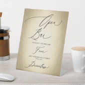 Signe De Table Script de calligraphie Open Bar Mariage sans prix (In SItu)