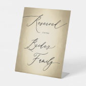 Signe De Table Script De Calligraphie Réservé Pour Mariage De Mar (Recto)