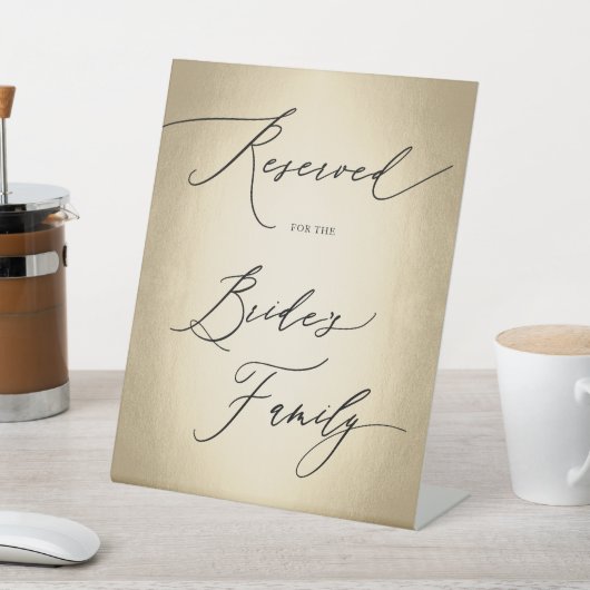 Signe De Table Script De Calligraphie Réservé Pour Mariage De Mar (In SItu)