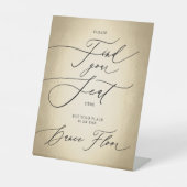 Signe De Table Script de calligraphie Trouvez votre Mariage de si (Recto)