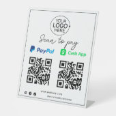 Signe De Table Script de paiement mobile sans contact de PayPal C (Recto)