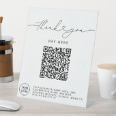 Signe De Table Script de remerciement Cœur Scannez-moi Code QR Lo (In SItu)