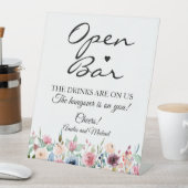 Signe De Table Script de signature Blush Rose Mariage à barre ouv (In SItu)