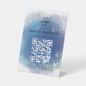 Signe De Table Script de signature holographique Moderne Glam Pai (Recto)