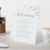 Signe De Table Script de verdure minimal barre rustique Menu (In SItu)