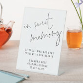 Signe De Table Script élégant dans Mariage de mémoire douce (In SItu)