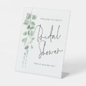 Signe De Table Script Eucalyptus moderne Bienvenue à la Fête des (Recto)