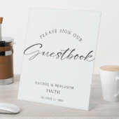 Signe De Table Script Guest Book Signal Nom personnalisé Mariage  (In SItu)