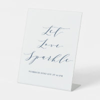 Script Minimaliste Bleu Laisser l'amour Sparkle Ma