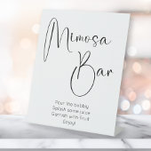 Signe De Table Script moderne Bar Mimosa