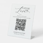 Signe De Table Script moderne Capturer l'amour avec le code QR (Recto)