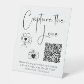 Signe De Table Script Moderne Capturer Le Wedding shower Amour (Recto)