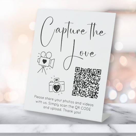 Signe De Table Script Moderne Capturer Le Wedding shower Amour