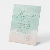 Signe De Table Script moderne Fête des mariées Coeurs de sable Mi (Recto)