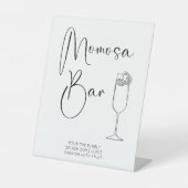 Signe De Table Script moderne Momosa Bar Baby shower (Recto)