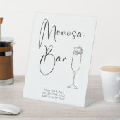 Signe De Table Script moderne Momosa Bar Baby shower (In SItu)
