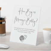 Signe De Table Script moderne Quelle est la taille du Baby shower (In SItu)