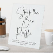 Signe De Table Script moderne Stock le Bar Raffle (In SItu)