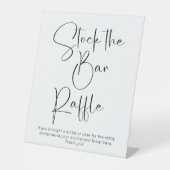 Signe De Table Script moderne Stock le Bar Raffle (Recto)