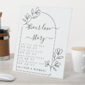 Signe De Table Script Notre Histoire D'Amour Timeline Piédestal (In SItu)