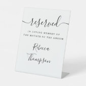 Signe De Table Script Réservé Mère Du Mémorial Groom (Recto)