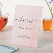Signe De Table Script rose vif mrs mariage faveurs (In SItu)