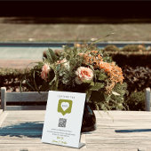 Signe De Table Script rustique Capture Le Code QR Mariage Love