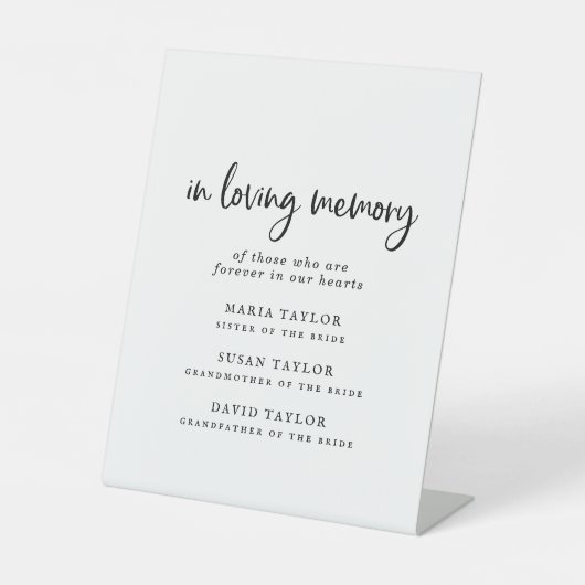 Signe De Table Script rustique dans le mémorial Mariage de mémoir (Recto)