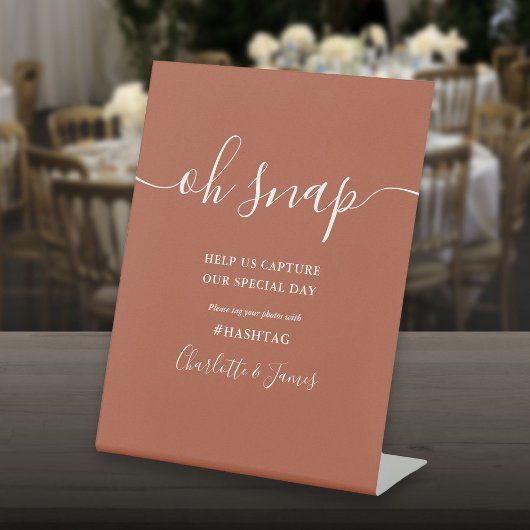 Signe De Table Script Signature Terracotta Oh Snap Mariage