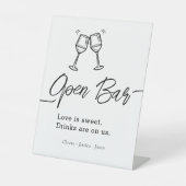 Signe De Table Script Wedding Open Bar Simple Event  (Recto)