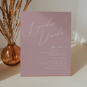 Signe De Table Script Whimsical | Boissons signées Dusty Rose