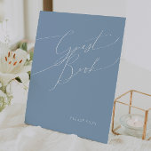 Signe De Table Script Whimsical | Dusty Blue Guest Book
