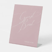 Signe De Table Script Whimsical | Dusty Rose Guest Book (Recto)