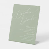 Signe De Table Script Whimsical | Sage Green Signature Boissons (Recto)