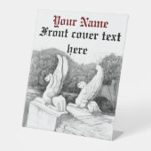 Signe De Table Sculpture de griffons crayon monochrome Art (Recto)