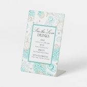 Signe De Table Sea The Love Beach Wedding Boissons (Recto)