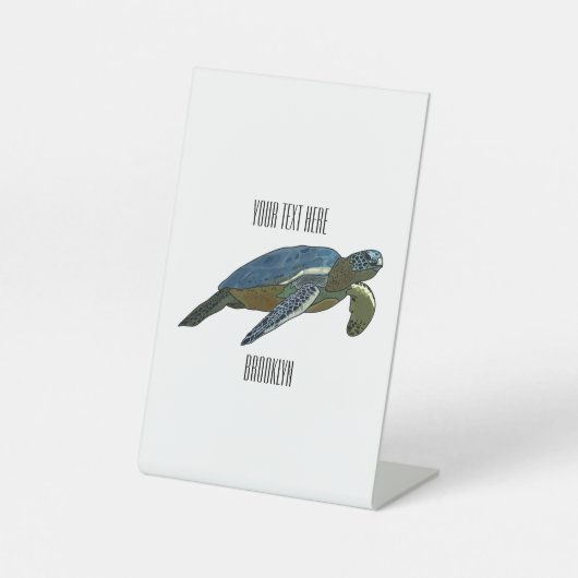 Signe De Table Sea turtle cartoon (Recto)