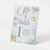 Signe De Table Sea You Soon Numéros de Table Océan (Recto)