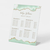 Signe De Table Seafoam Green Agate Beauté Salon Tarifs (Recto)