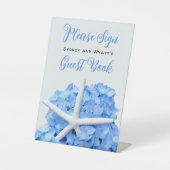 Signe De Table Seaside Garden Blue Hydrangea Sign Book (Recto)