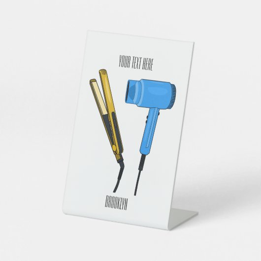 Signe De Table Sèche-cheveux & lisseuse-cheveux illustration (Recto)