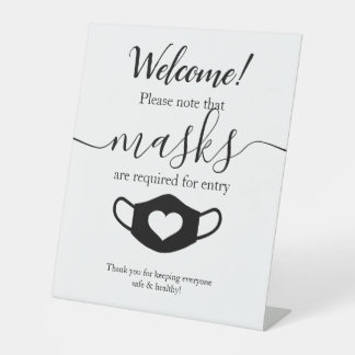 Signe De Table Sécurité d'entreprise moderne Portez votre masque 
